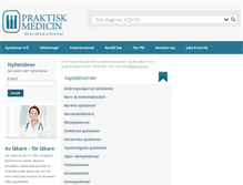 Tablet Screenshot of praktiskmedicin.se